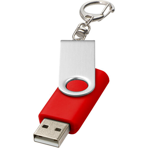 Rotate Mit Schlüsselanhänger USB-Stick , hellrot MB , 1 GB , Kunststoff, Aluminium MB , 5,80cm x 1,90cm x 1,00cm (Länge x Höhe x Breite), Bild 1