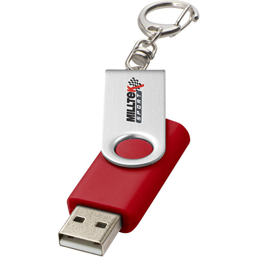 Rotate Mit Schlüsselanhänger USB-Stick , rot MB , 4 GB , Kunststoff, Aluminium MB , 5,80cm x 1,90cm x 1,00cm (Länge x Höhe x Breite), Bild 2