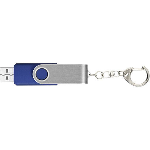 Rotate Mit Schlüsselanhänger USB-Stick , blau MB , 8 GB , Kunststoff, Aluminium MB , 5,80cm x 1,90cm x 1,00cm (Länge x Höhe x Breite), Bild 4