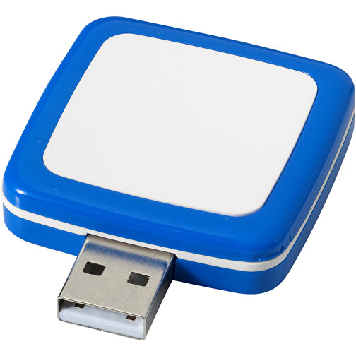 Rotating Square USB-Stick , blau MB , 32 GB , Kunststoff MB , 4,40cm x 4,00cm x 1,00cm (Länge x Höhe x Breite), Bild 1