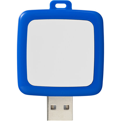 Rotating Square USB-Stick , blau MB , 8 GB , Kunststoff MB , 4,40cm x 4,00cm x 1,00cm (Länge x Höhe x Breite), Bild 3