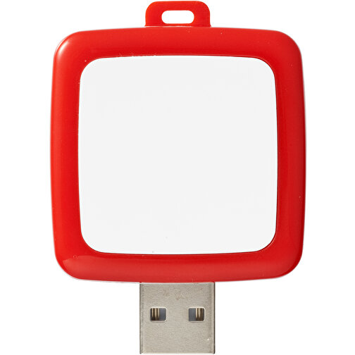 Rotating Square USB-Stick , rot MB , 8 GB , Kunststoff MB , 4,40cm x 4,00cm x 1,00cm (Länge x Höhe x Breite), Bild 3