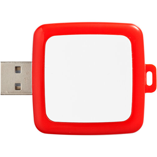 Rotating Square USB-Stick , rot MB , 2 GB , Kunststoff MB , 4,40cm x 4,00cm x 1,00cm (Länge x Höhe x Breite), Bild 5