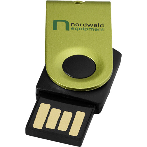 Mini USB-Stick , apfelgrün MB , 4 GB , Aluminium MB , 3,20cm x 1,60cm x 1,40cm (Länge x Höhe x Breite), Bild 2