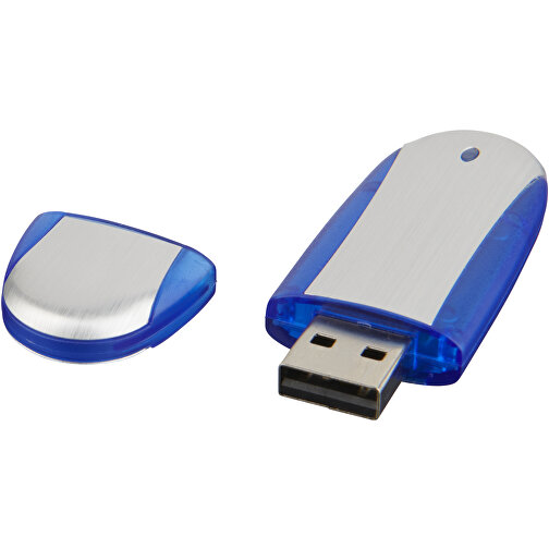 Memo USB-Stick , dunkelblau / silber MB , 16 GB , Kunststoff, Aluminium MB , 6,00cm x 2,40cm x 1,20cm (Länge x Höhe x Breite), Bild 1