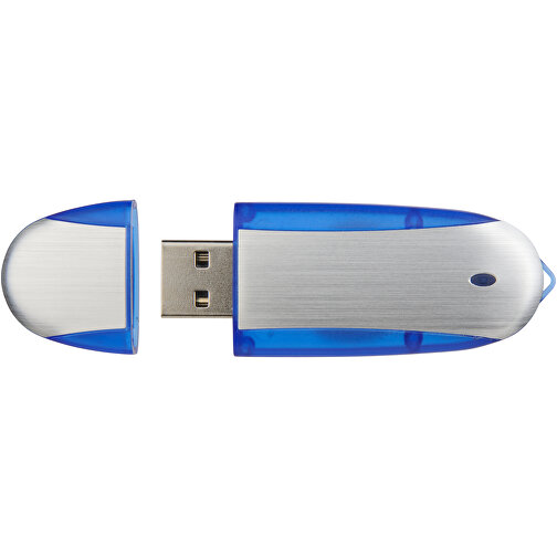 Memo USB-Stick , dunkelblau / silber MB , 8 GB , Kunststoff, Aluminium MB , 6,00cm x 2,40cm x 1,20cm (Länge x Höhe x Breite), Bild 5