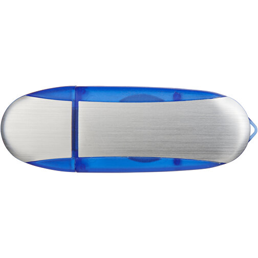 Memo USB-Stick , dunkelblau / silber MB , 4 GB , Kunststoff, Aluminium MB , 6,00cm x 2,40cm x 1,20cm (Länge x Höhe x Breite), Bild 4