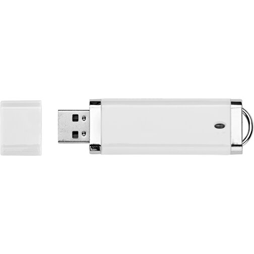 Flat USB-Stick , weiss MB , 16 GB , Kunststoff MB , 7,40cm x 2,10cm x 0,70cm (Länge x Höhe x Breite), Bild 3