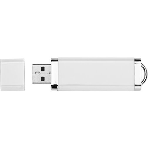 Flat USB-Stick , weiss MB , 16 GB , Kunststoff MB , 7,40cm x 2,10cm x 0,70cm (Länge x Höhe x Breite), Bild 4