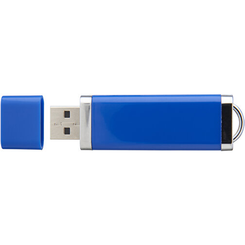 Flat USB-Stick , blau MB , 32 GB , Kunststoff MB , 7,40cm x 2,10cm x 0,70cm (Länge x Höhe x Breite), Bild 5