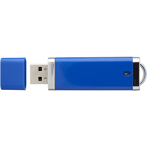 Flat USB-Stick , blau MB , 1 GB , Kunststoff MB , 7,40cm x 2,10cm x 0,70cm (Länge x Höhe x Breite), Bild 4