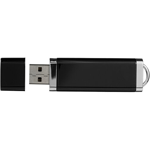 Flat USB-Stick , schwarz MB , 2 GB , Kunststoff MB , 7,40cm x 2,10cm x 0,70cm (Länge x Höhe x Breite), Bild 4