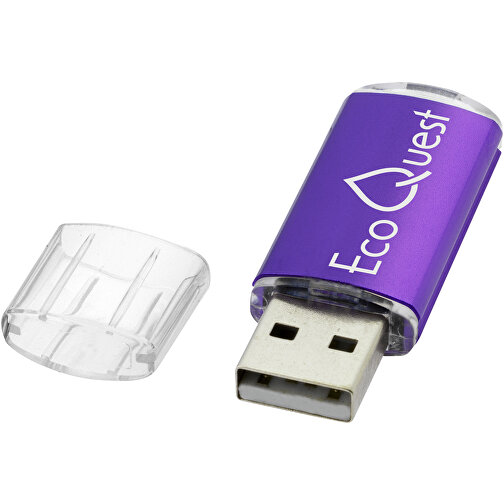 Silicon Valley USB-Stick , lila MB , 16 GB , Kunststoff, Aluminium MB , 5,30cm x 1,70cm x 0,80cm (Länge x Höhe x Breite), Bild 2