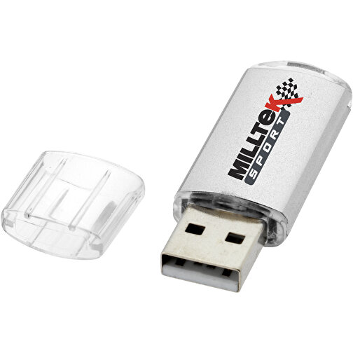 Silicon Valley USB-Stick , silber MB , 32 GB , Kunststoff, Aluminium MB , 5,30cm x 1,70cm x 0,80cm (Länge x Höhe x Breite), Bild 2