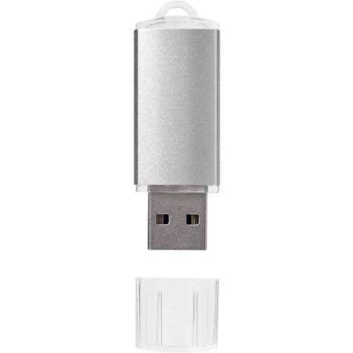 Silicon Valley USB-Stick , silber MB , 4 GB , Kunststoff, Aluminium MB , 5,30cm x 1,70cm x 0,80cm (Länge x Höhe x Breite), Bild 3