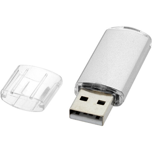 Silicon Valley USB-Stick , silber MB , 2 GB , Kunststoff, Aluminium MB , 5,30cm x 1,70cm x 0,80cm (Länge x Höhe x Breite), Bild 1