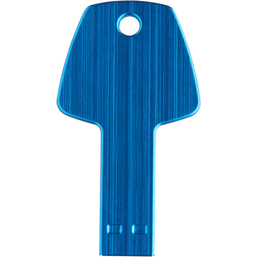 USB-Stick Schlüssel , hellblau MB , 16 GB , Aluminium MB , 5,70cm x 3,20cm x 0,30cm (Länge x Höhe x Breite), Bild 4