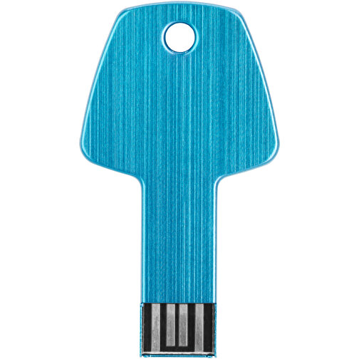 USB-Stick Schlüssel , hellblau MB , 8 GB , Aluminium MB , 5,70cm x 3,20cm x 0,30cm (Länge x Höhe x Breite), Bild 6