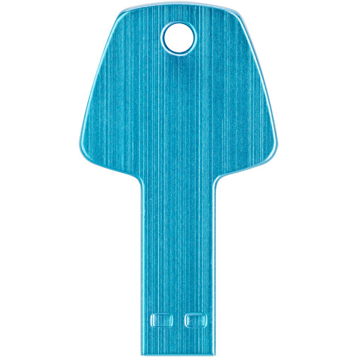 USB-Stick Schlüssel , hellblau MB , 8 GB , Aluminium MB , 5,70cm x 3,20cm x 0,30cm (Länge x Höhe x Breite), Bild 7