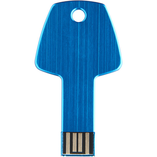 USB-Stick Schlüssel , hellblau MB , 2 GB , Aluminium MB , 5,70cm x 3,20cm x 0,30cm (Länge x Höhe x Breite), Bild 3
