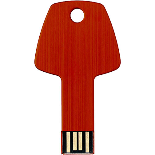 USB-Stick Schlüssel , rot MB , 8 GB , Aluminium MB , 5,70cm x 3,20cm x 0,30cm (Länge x Höhe x Breite), Bild 3