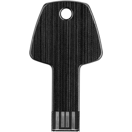 USB-Stick Schlüssel , schwarz MB , 16 GB , Aluminium MB , 5,70cm x 3,20cm x 0,30cm (Länge x Höhe x Breite), Bild 6