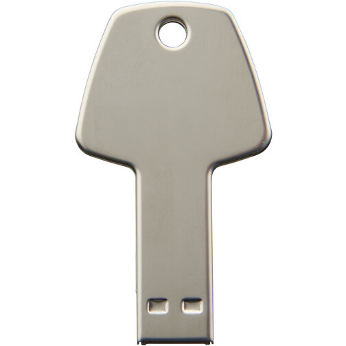 USB-Stick Schlüssel , silber MB , 8 GB , Aluminium MB , 5,70cm x 3,20cm x 0,30cm (Länge x Höhe x Breite), Bild 3