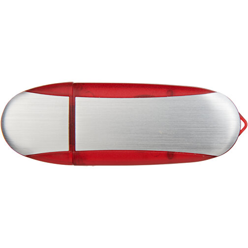 Memo USB-Stick , rot / silber MB , 4 GB , Kunststoff, Aluminium MB , 6,00cm x 2,40cm x 1,20cm (Länge x Höhe x Breite), Bild 7