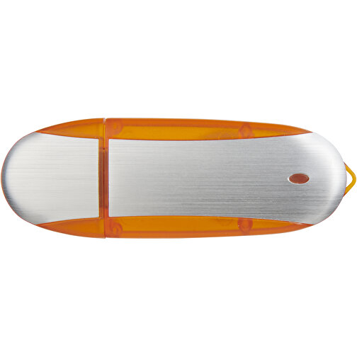 Memo USB-Stick , orange / silber MB , 32 GB , Kunststoff, Aluminium MB , 6,00cm x 2,40cm x 1,20cm (Länge x Höhe x Breite), Bild 3