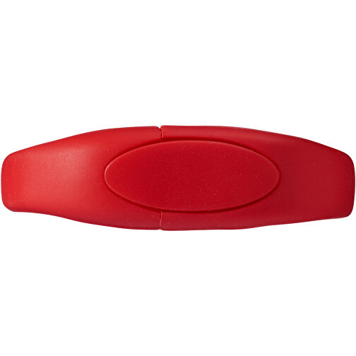 Bracelet USB-Stick , rot MB , 2 GB , Silikon Kunststoff MB , 24,40cm x 2,10cm x 1,10cm (Länge x Höhe x Breite), Bild 4