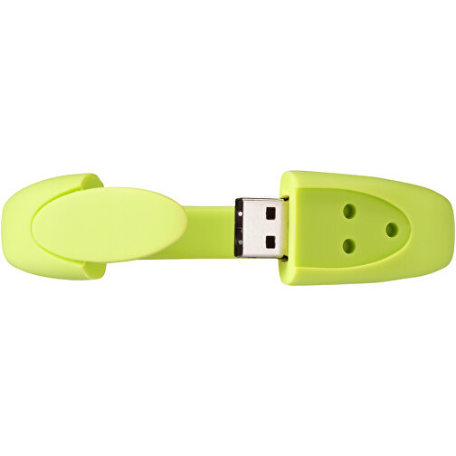 Bracelet USB-Stick , apfelgrün MB , 8 GB , Silikon Kunststoff MB , 24,40cm x 2,10cm x 1,10cm (Länge x Höhe x Breite), Bild 3