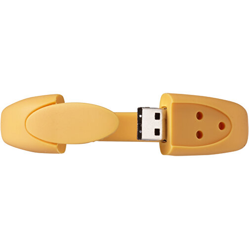 Bracelet USB-Stick , orange MB , 8 GB , Silikon Kunststoff MB , 24,40cm x 2,10cm x 1,10cm (Länge x Höhe x Breite), Bild 3