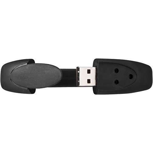 Bracelet USB-Stick , schwarz MB , 8 GB , Silikon Kunststoff MB , 24,40cm x 2,10cm x 1,10cm (Länge x Höhe x Breite), Bild 3