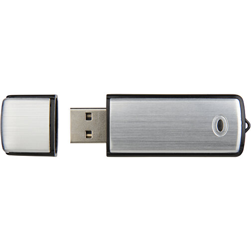 USB-Stick Square , silber MB , 8 GB , Kunststoff, Aluminium MB , 6,40cm x 2,10cm x 0,70cm (Länge x Höhe x Breite), Bild 2