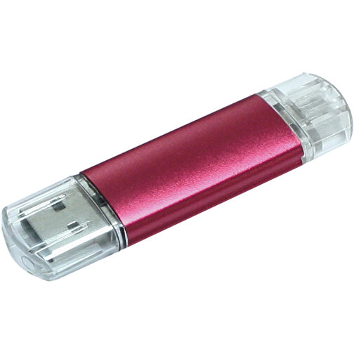 Silicon Valley On-the-Go USB-Stick , rot MB , 32 GB , Aluminium MB , 6,90cm x 1,80cm x 0,70cm (Länge x Höhe x Breite), Bild 1