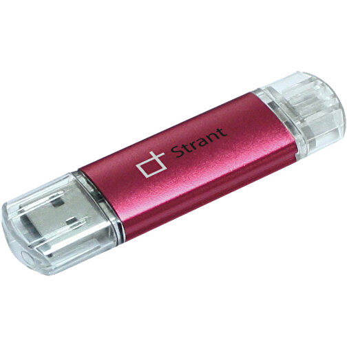 Silicon Valley On-the-Go USB-Stick , rot MB , 4 GB , Aluminium MB , 6,90cm x 1,80cm x 0,70cm (Länge x Höhe x Breite), Bild 2
