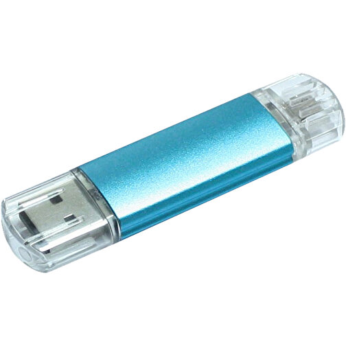 Silicon Valley On-the-Go USB-Stick , blau MB , 4 GB , Aluminium MB , 6,90cm x 1,80cm x 0,70cm (Länge x Höhe x Breite), Bild 1