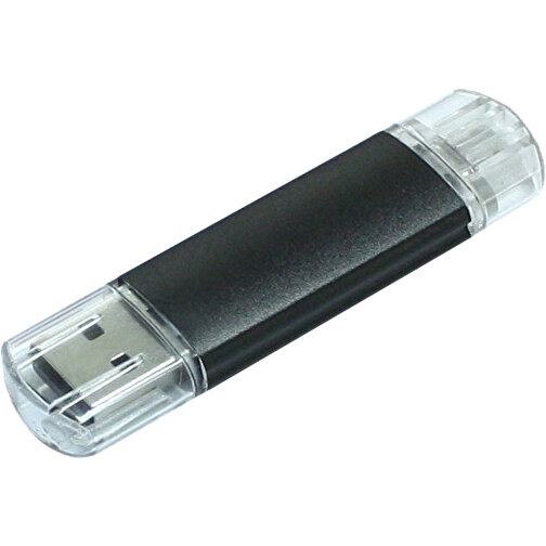 Silicon Valley On-the-Go USB-Stick , schwarz MB , 32 GB , Aluminium MB , 6,90cm x 1,80cm x 0,70cm (Länge x Höhe x Breite), Bild 1
