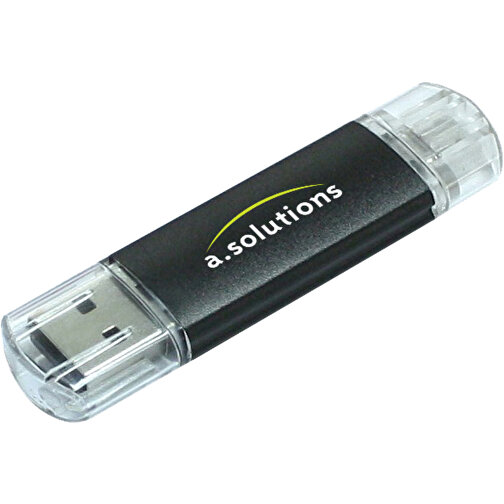 Silicon Valley On-the-Go USB-Stick , schwarz MB , 32 GB , Aluminium MB , 6,90cm x 1,80cm x 0,70cm (Länge x Höhe x Breite), Bild 2