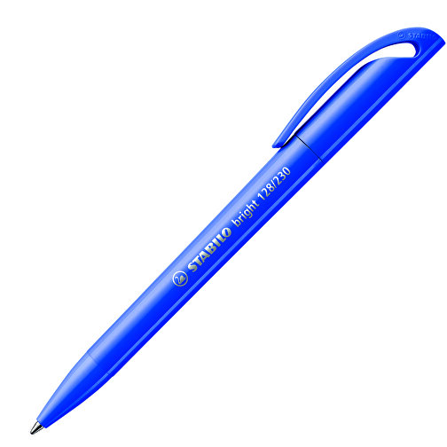 STABILO Bright Kugelschreiber , Stabilo, blau, recycelter Kunststoff, 14,70cm x 1,60cm x 1,20cm (Länge x Höhe x Breite), Bild 2