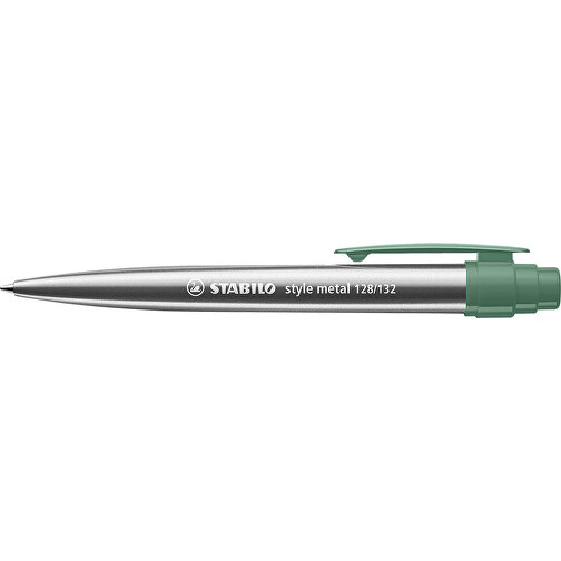STABILO Style Metal Kugelschreiber , Stabilo, silber/laubgrün, Metall, 14,00cm x 1,90cm x 1,50cm (Länge x Höhe x Breite), Bild 3