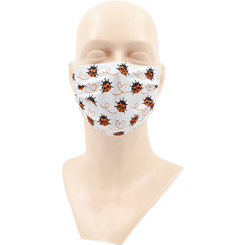 Mikrofaser-Gesichtsmaske , weiß, 70% Polyester, 30% Polyamid, 18,00cm x 8,00cm (Länge x Breite), Bild 2
