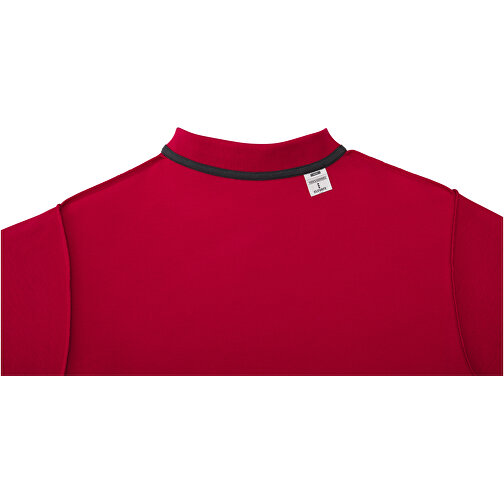 Helios Poloshirt Für Herren , rot, Piqué Strick 100% BCI Baumwolle, 180 g/m2, L, , Bild 6
