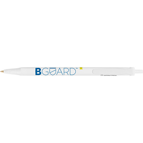 BIC® Clic Stic BGUARD™ Kugelschreiber , BiC, weiß, Kunststoff, 14,00cm x 1,20cm (Länge x Breite), Bild 3