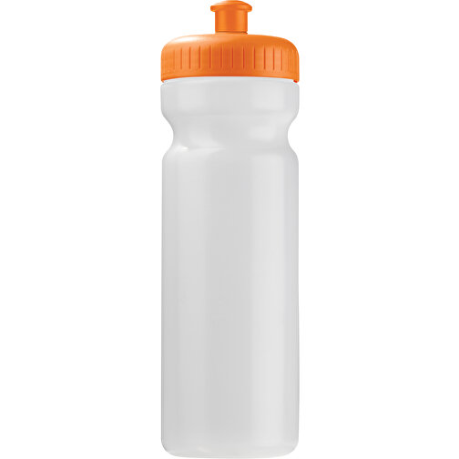 Sportflasche Bio 750ml , transparent orange, Bio PE, 24,80cm (Höhe), Bild 1