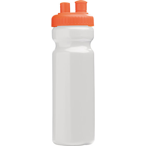 Trinkflasche Mit Zerstäuber 750ml , weiß / orange, LDPE & PP, 25,50cm (Höhe), Bild 1