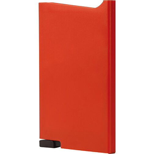 RFID Anti Skimming Kunststoff-Kartenhalter , rot, ABS, 6,20cm x 9,80cm x 0,90cm (Länge x Höhe x Breite), Bild 1