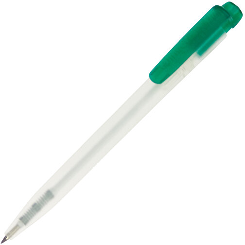 Kugelschreiber Ingeo TM Pen Clear Transparent , gefrostet grün, PLA, 13,30cm (Länge), Bild 2