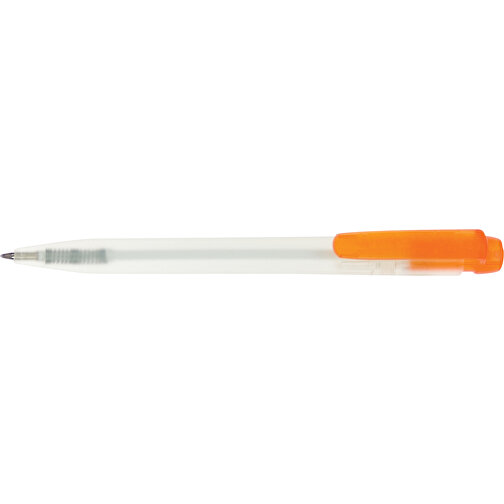 Kugelschreiber Ingeo TM Pen Clear Transparent , gefrostet orange, PLA, 13,30cm (Länge), Bild 3