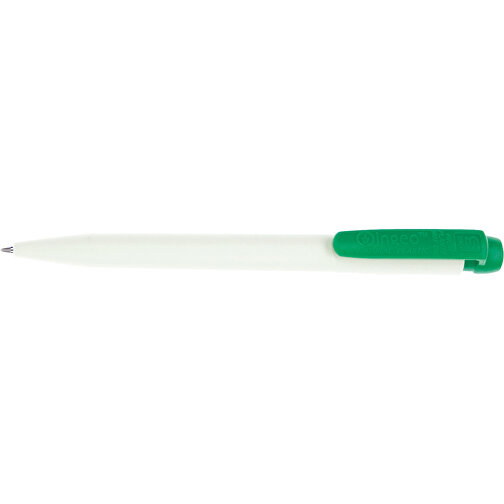 Kugelschreiber Ingeo TM Pen Hardcolour , weiss / grün, PLA, 13,30cm (Länge), Bild 3